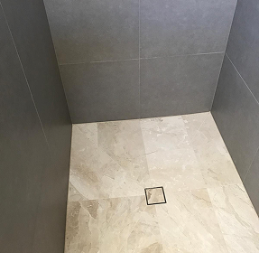 Modern shower area