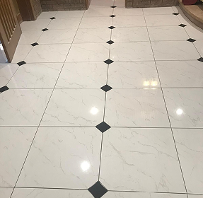 Bathroom with glass shower